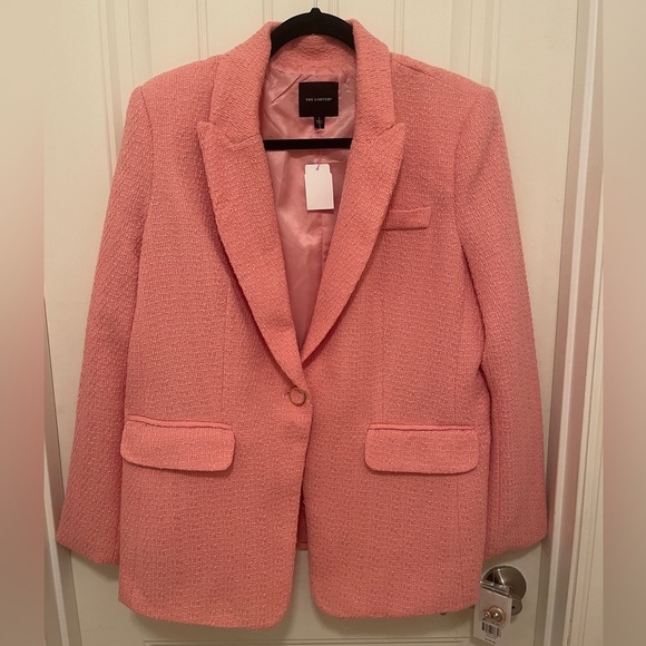 The Limited Blazer Women’s sz Large‎ Pink NWT New Tweed texture, Career wear. - Picture 1 of 13